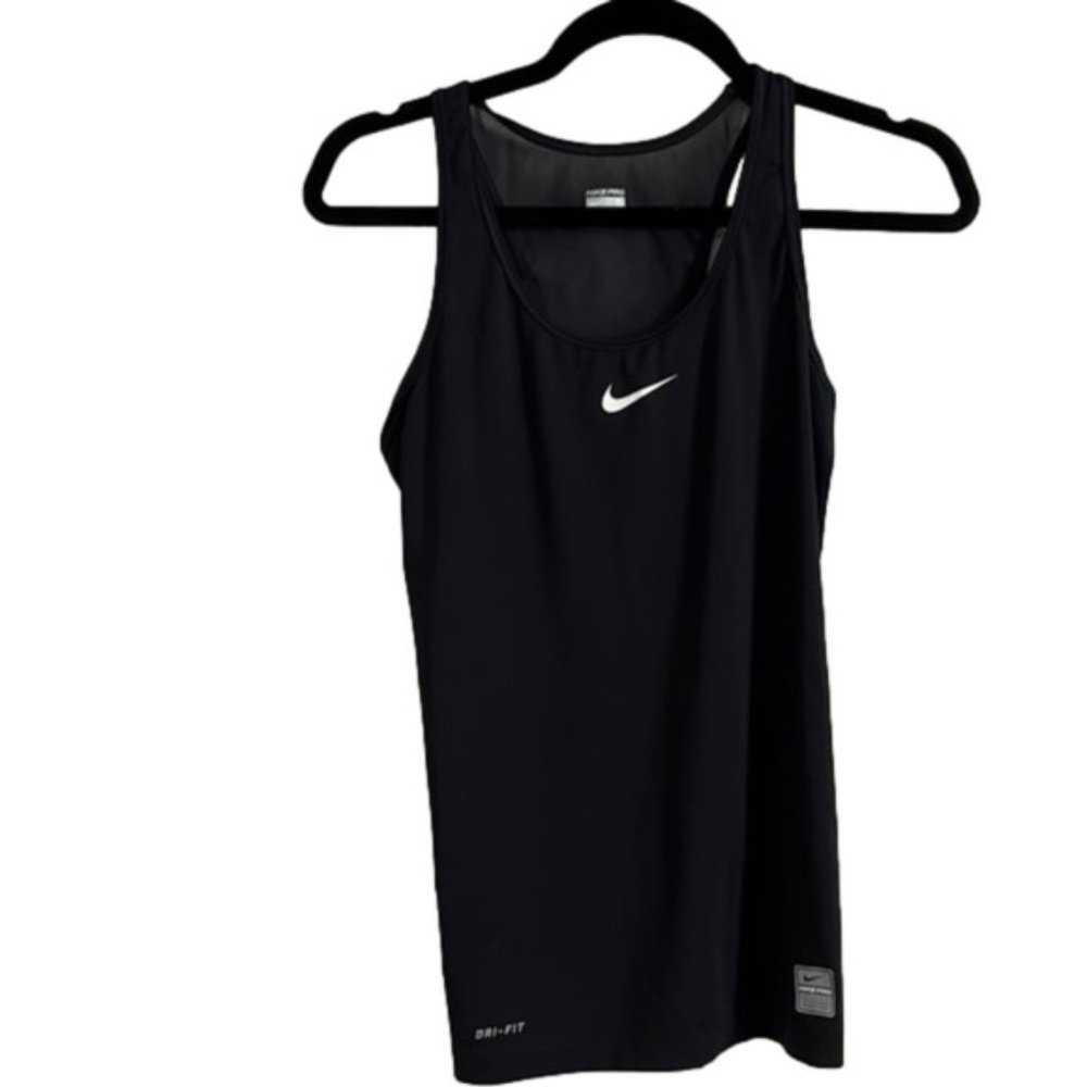 NIKE black and yellow racer back dryfit tank top size small